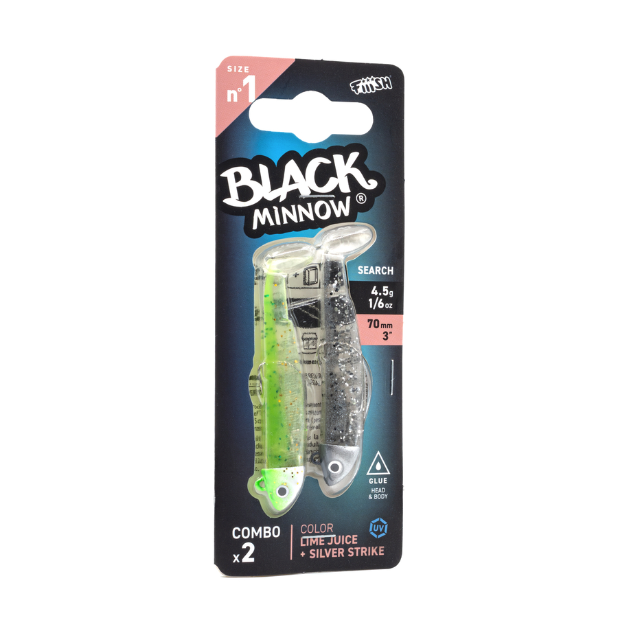 Señuelo Fiiish Black Minnow Talla nº1 Dobles Combos